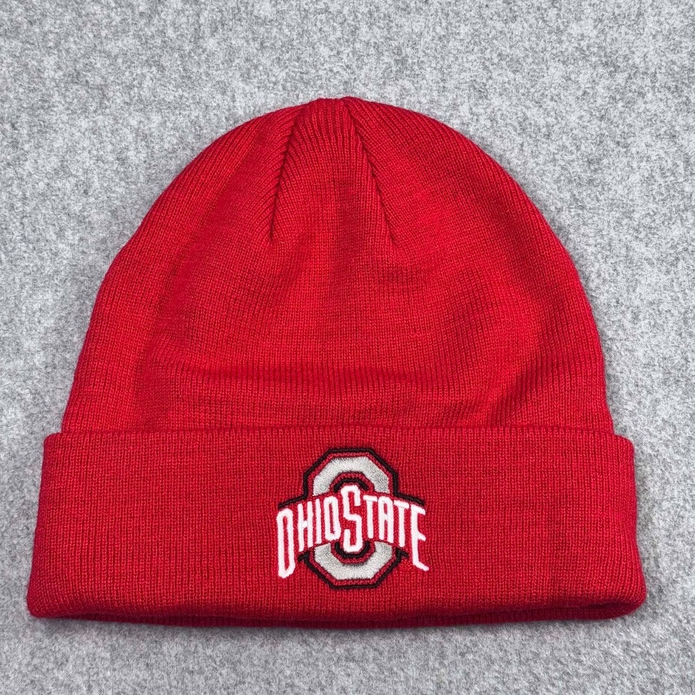 Colosseum Ohio State Buckeyes‎ Red Cuffed Knit Beanie Hat OS Unisex
